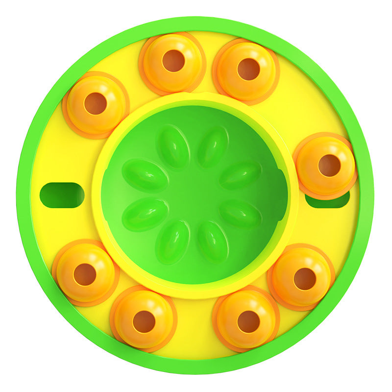 Top view of the green Houndrise Spin & Seek Puzzle Feeder
