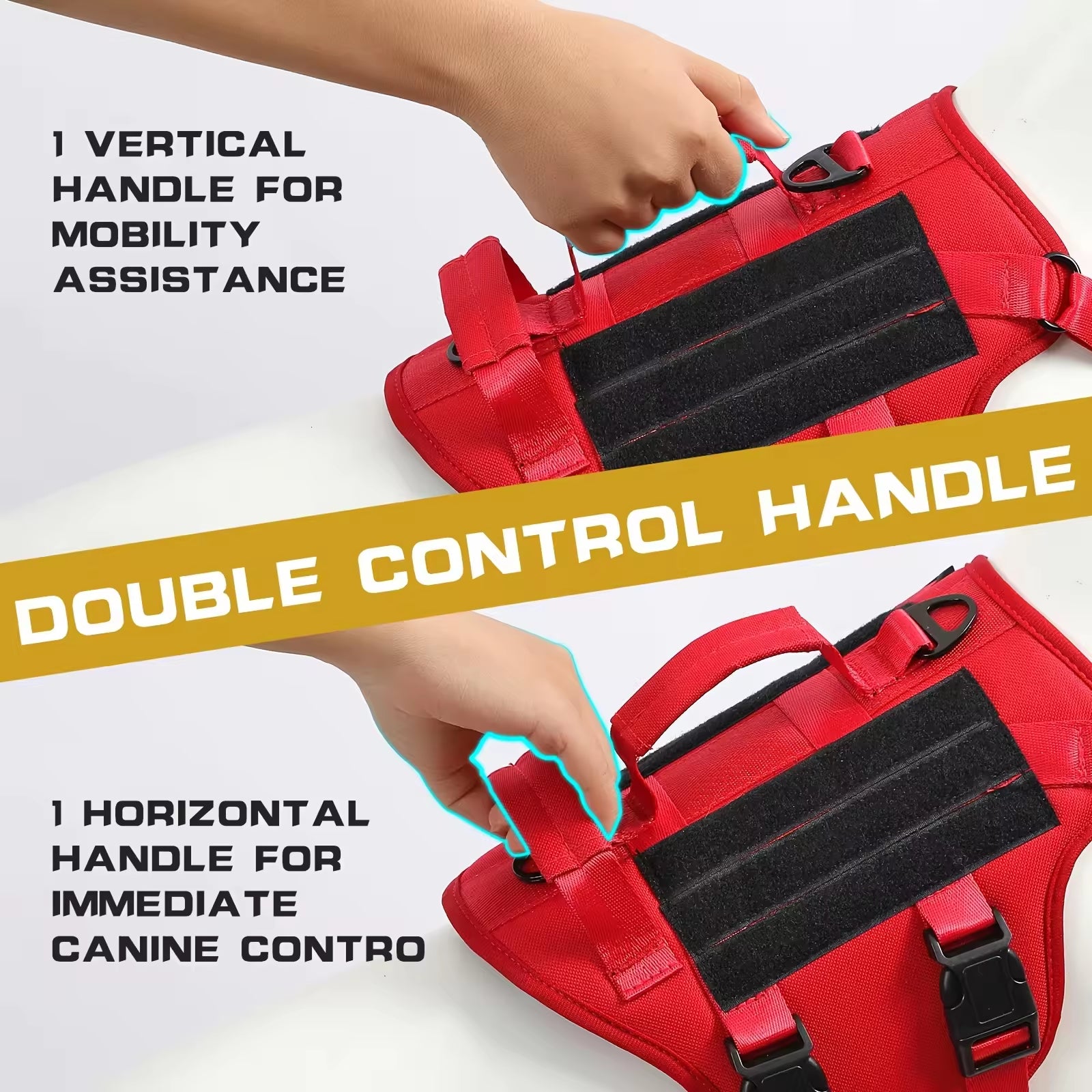 TrailGuard harness showing vertical and horizontal control handles